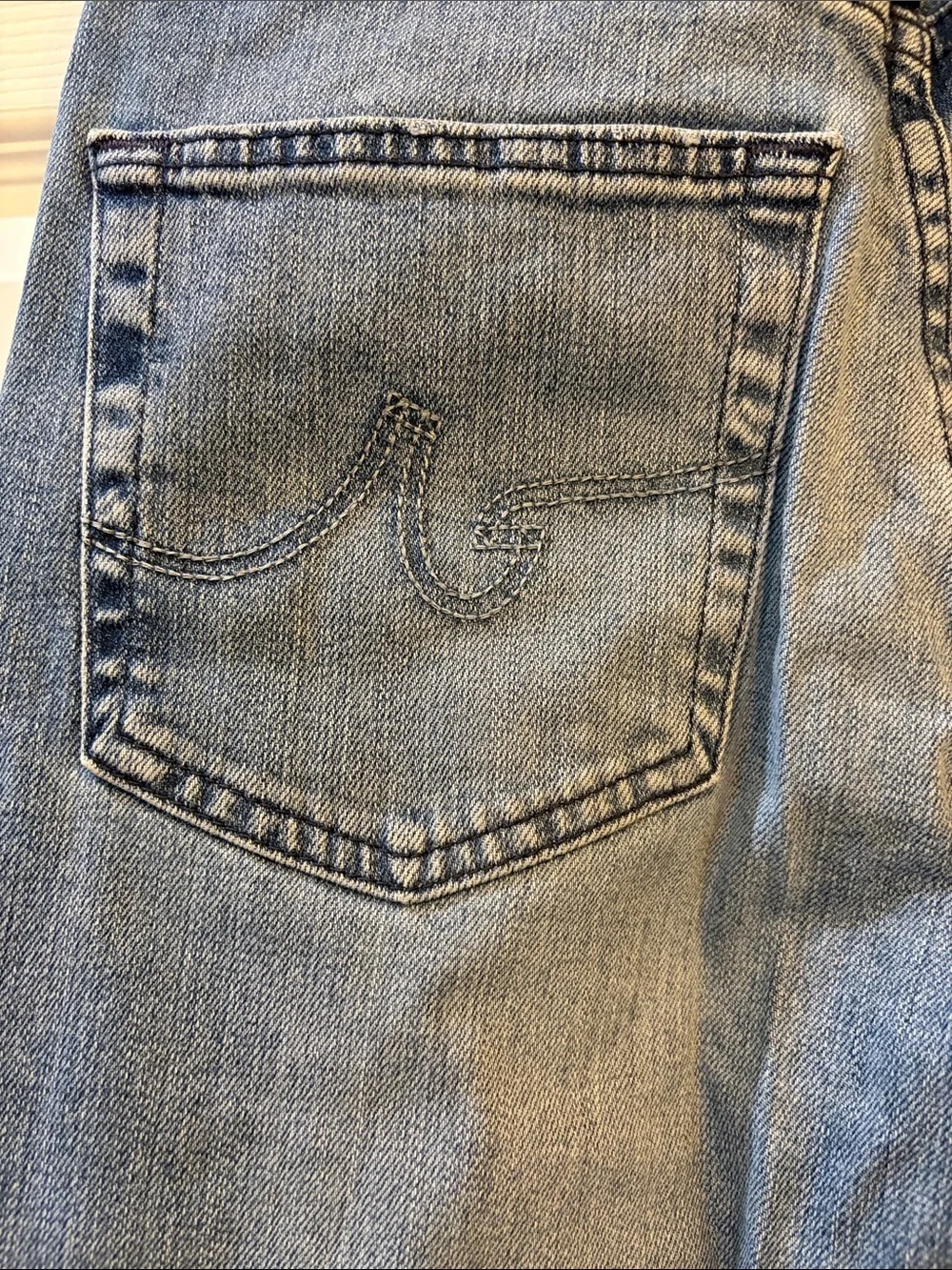 Ag Adriano Goldschmied Cropped Wide-Leg Jeans in Light Blue - Picture 11 of 11